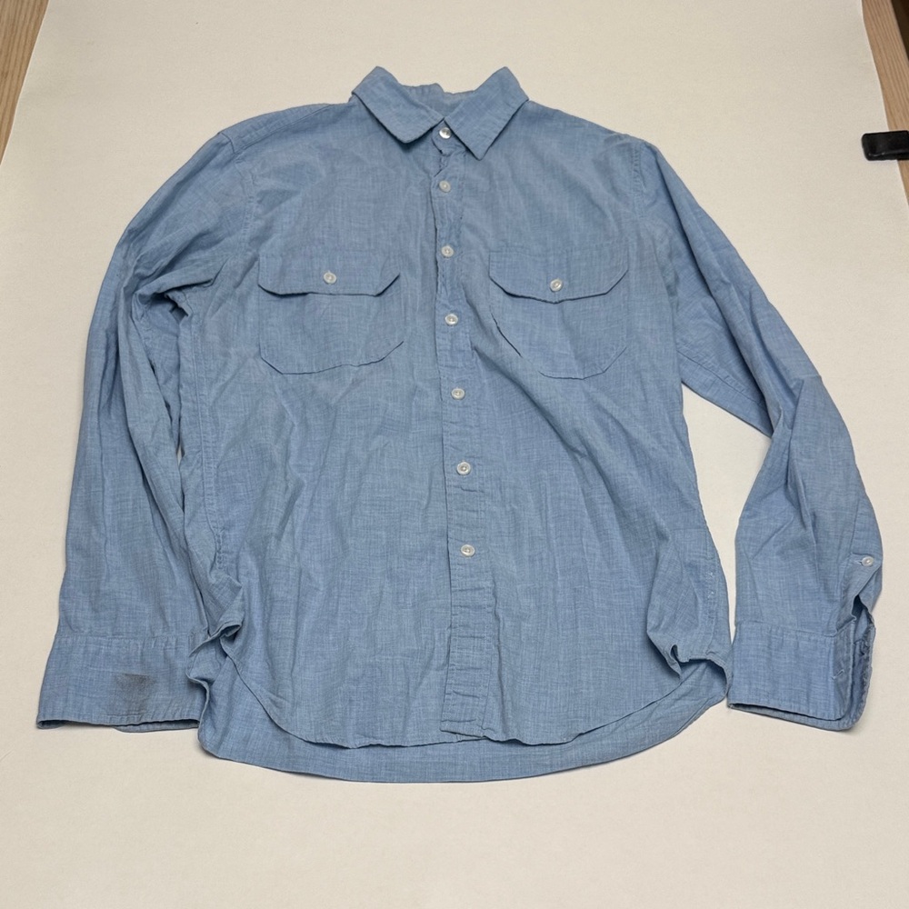J. Crew Light Blue Casual Button-Down Chambray Shirt